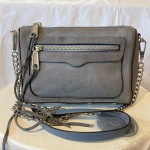 Rebecca Minkoff grey nubuck crossbody